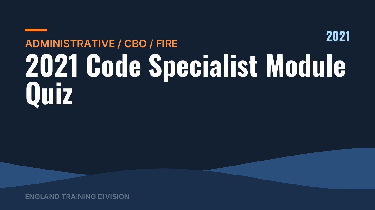 2021 Code Specialist Module Quiz