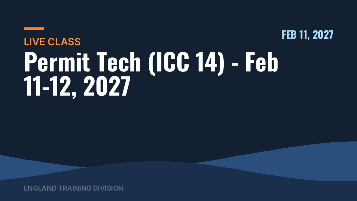 Permit Tech (ICC 14) – Feb 11-12, 2027